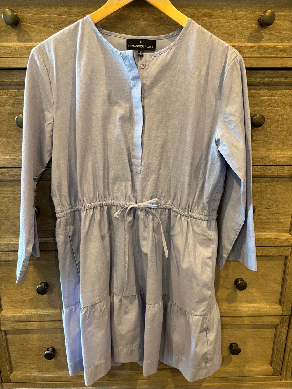 Pomander Place Light Blue Drawstring Dress